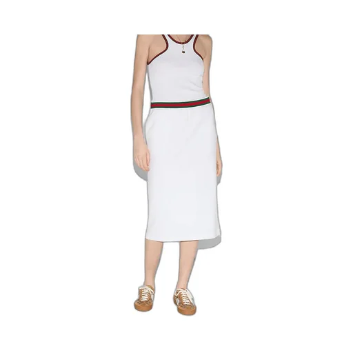 Cotton Jersey Skirt With Web