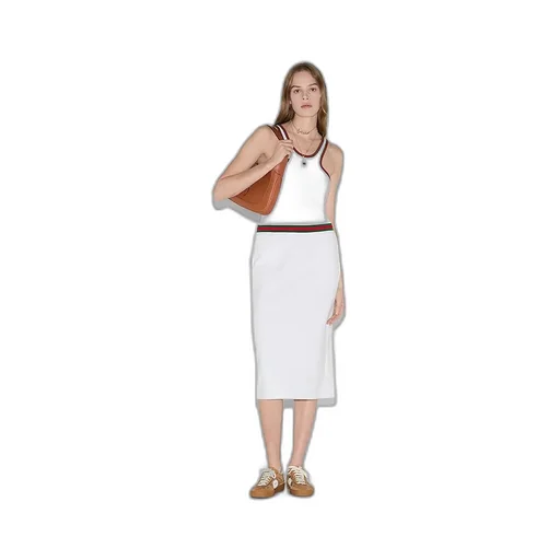 Cotton Jersey Skirt With Web