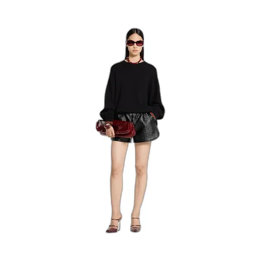 Cashmere Wool Sweater With Web Trim