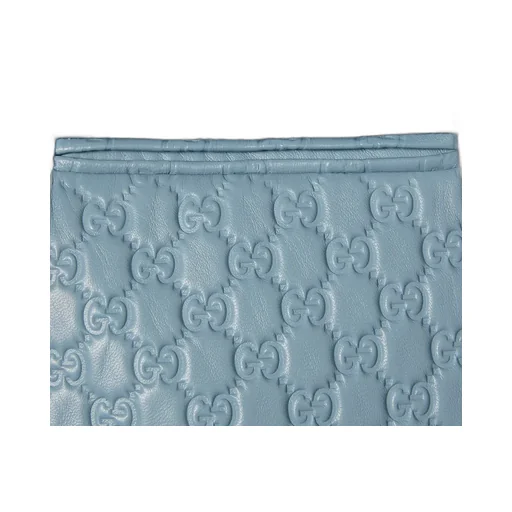 Gg Embossed Leather Short