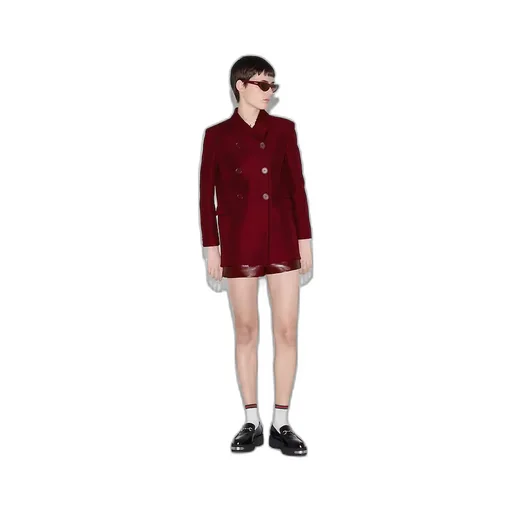 Wool Silk Cady Jacket With Martingale