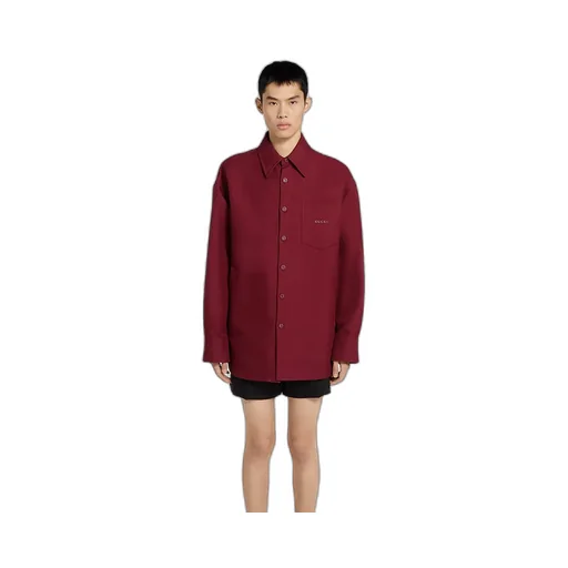 Cotton-Blend Gabardine Oversize Shirt