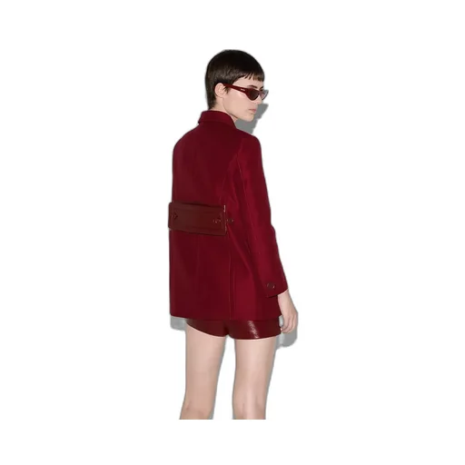 Wool Silk Cady Jacket With Martingale