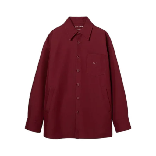 Cotton-Blend Gabardine Oversize Shirt