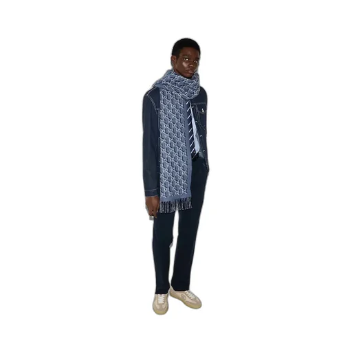 Wool Scarf With Gg Shadow