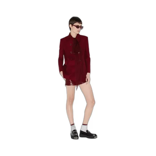 Wool Silk Cady Jacket With Martingale