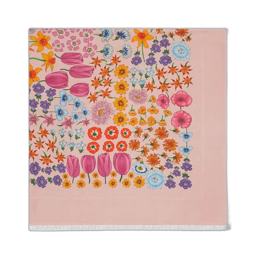 Printed Silk Wool Shawl