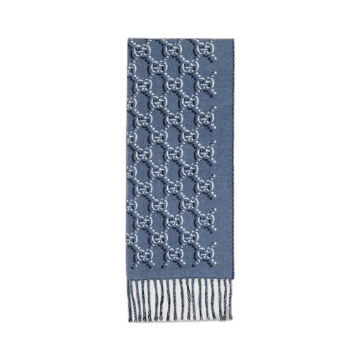 Wool Scarf With Gg Shadow