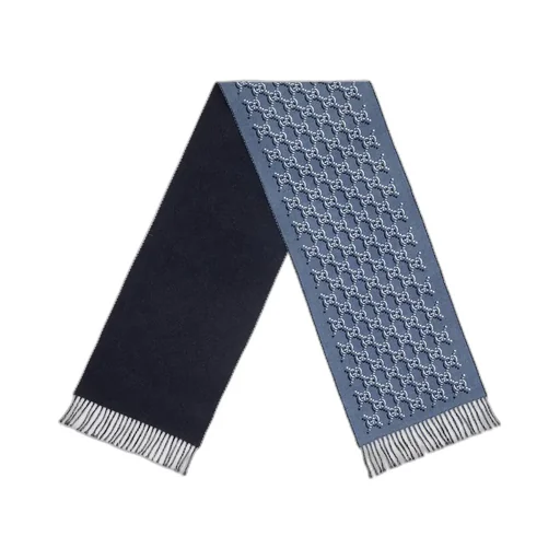 Wool Scarf With Gg Shadow