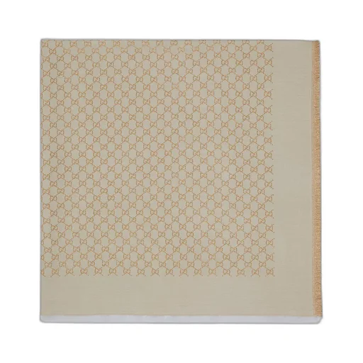 Gg Jacquard Wool Silk Lamé Shawl