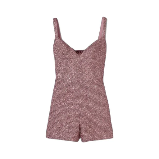 Sequined Lamé Tweed Jumpsuit