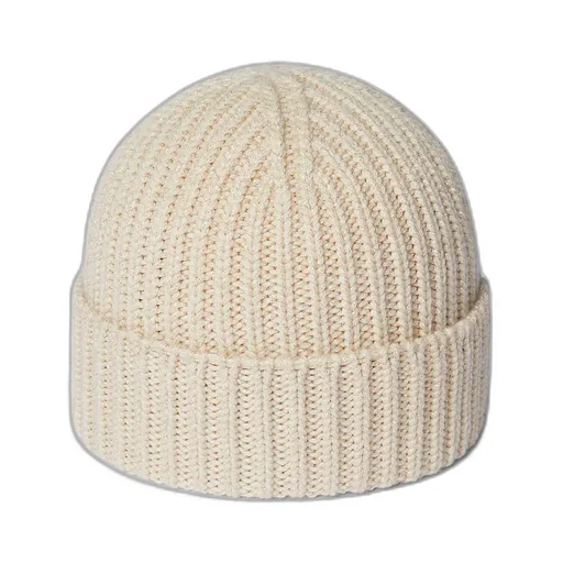 Rib Knit Wool Lamé Hat