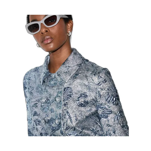 Floral Lamé Brocade Coat