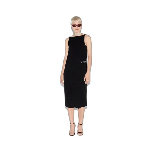 Heavy Viscose Sable Horsebit Dress