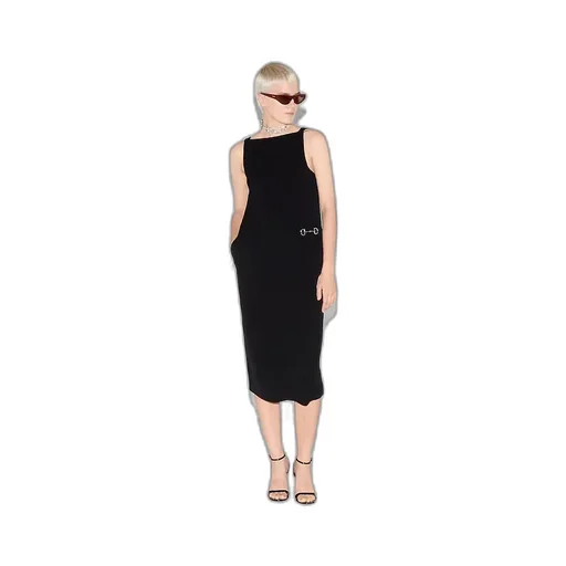 Heavy Viscose Sable Horsebit Dress
