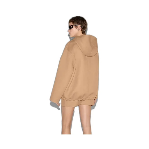 Embroidered Wool And Silk Hooded Jacket