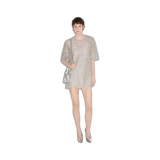 Floral Lace Lamé Top