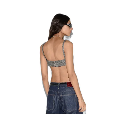 Embroidered Gg Wool Tweed Top
