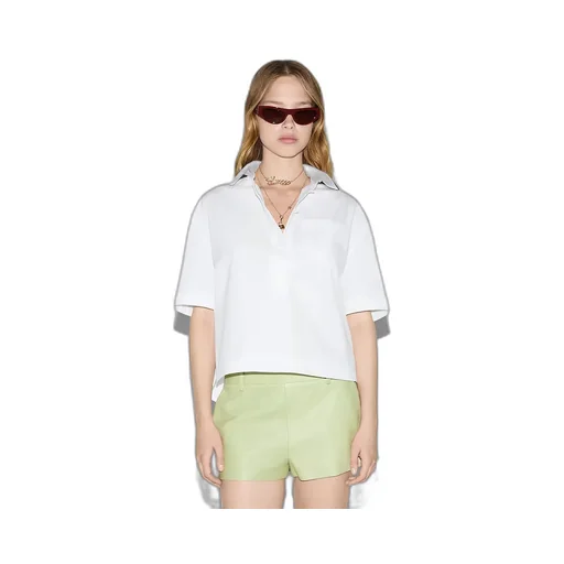 Embossed Cotton Poplin Shirt
