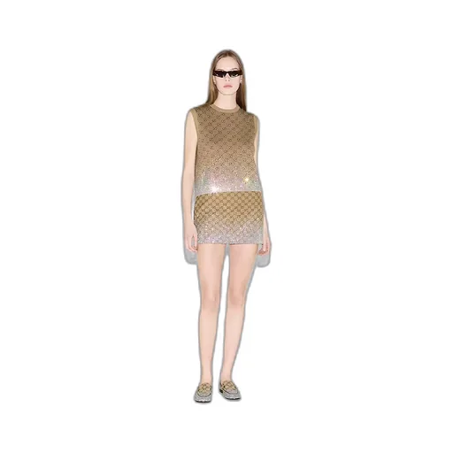 Embroidered Gg Canvas Mini Skirt