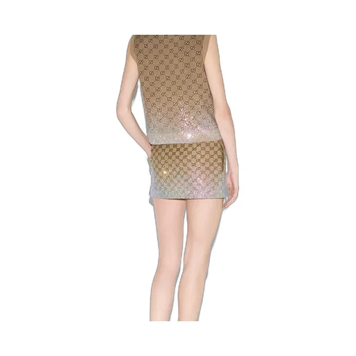 Embroidered Gg Canvas Mini Skirt