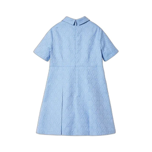 Children's Cotton Dress With Gg Shadow