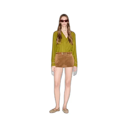 Chain And Belt Silk Jacquard Shirt