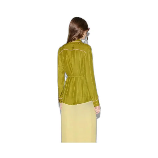 Chain And Belt Silk Jacquard Shirt