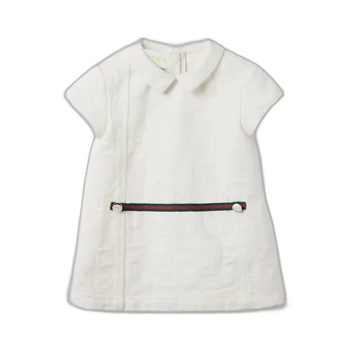 Baby Gg Denim Dress With Web