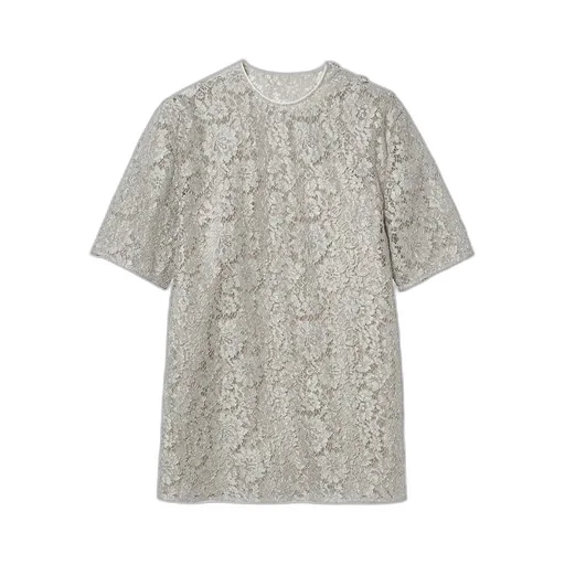 Floral Lace Lamé Top