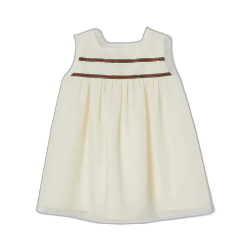 Baby Gg Cotton Dress With Web