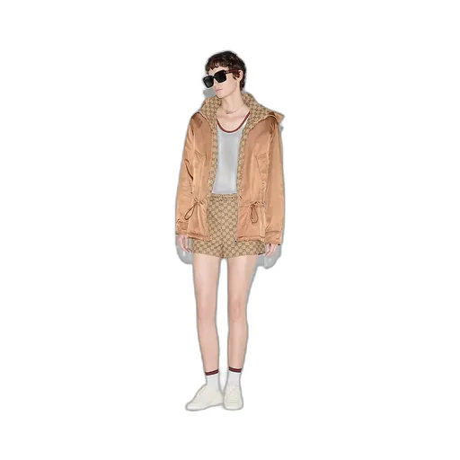 Gabardine Fine Nylon Bomber Jacket
