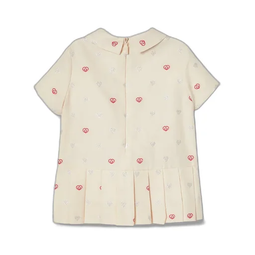 Baby Gg Hearts Lamé Jacquard Dress