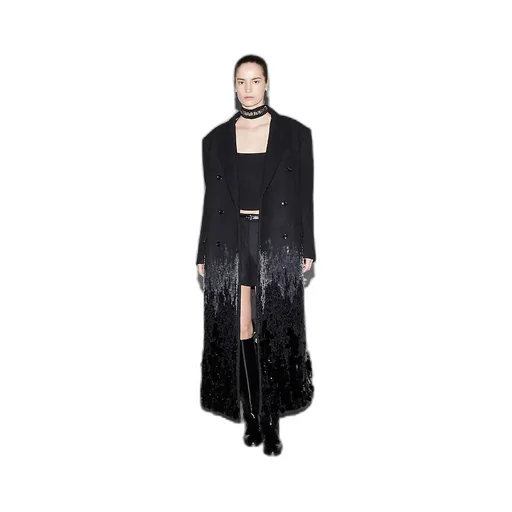 Batavia Wool Coat With Embroidery