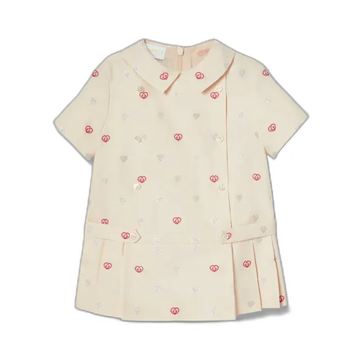 Baby Gg Hearts Lamé Jacquard Dress
