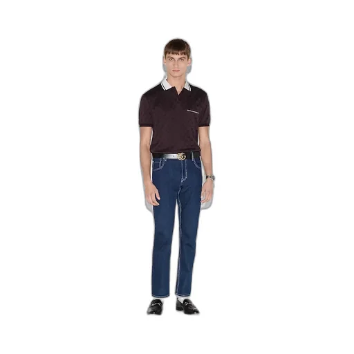 Gg Nylon And Cotton Polo Shirt