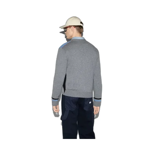 Wool Cashmere Argyle Knit Cardigan