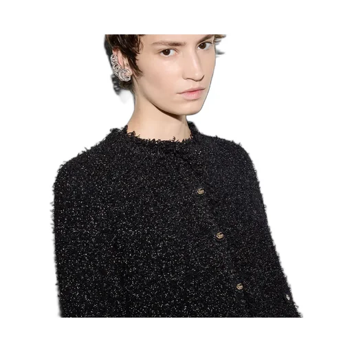 Lamé Woven Cardigan