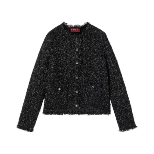 Lamé Woven Cardigan