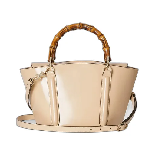 Small Bamboo Top Handle Tote Bag
