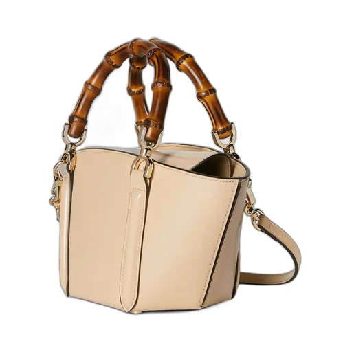Mini Bamboo Top Handle Tote Bag