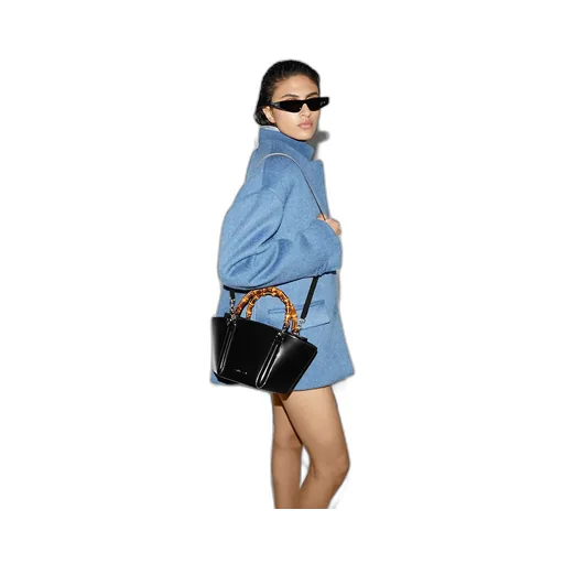 Small Bamboo Top Handle Tote Bag