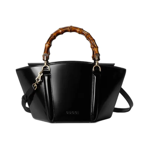 Small Bamboo Top Handle Tote Bag