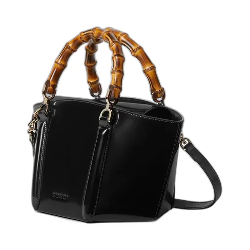 Small Bamboo Top Handle Tote Bag