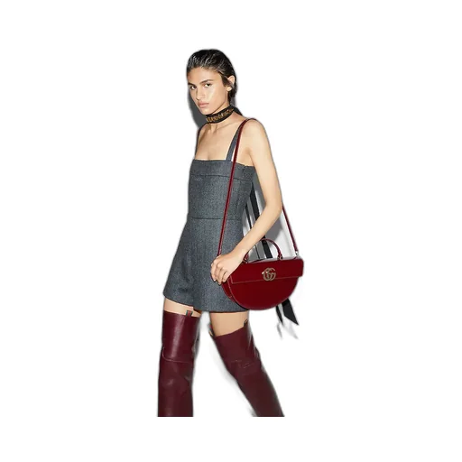 Medium Half-Moon Top Handle Bag