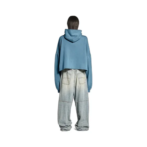 International Cropped Hoodie