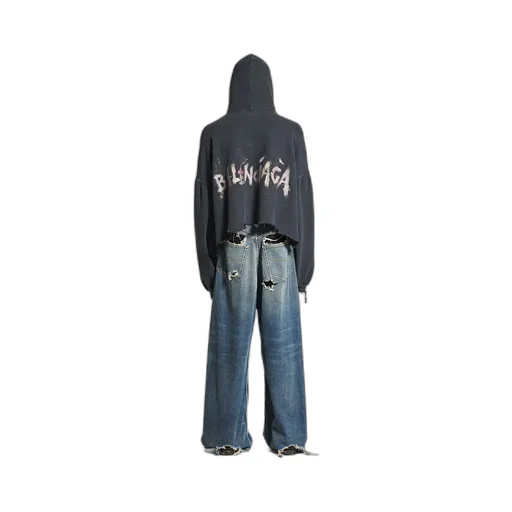 Nail Polish Cropped Hoodie