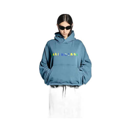 International Cropped Hoodie