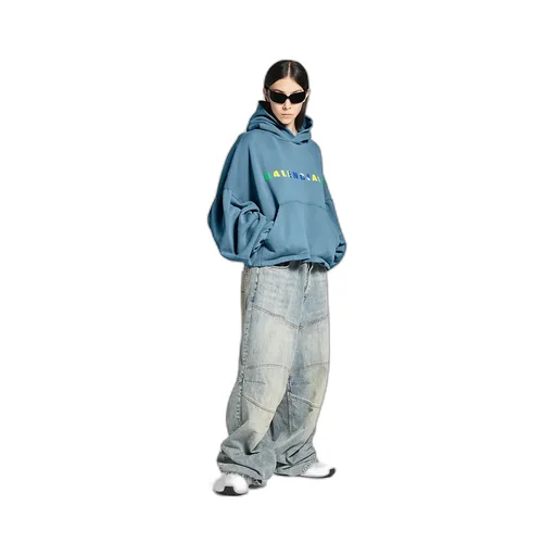 International Cropped Hoodie