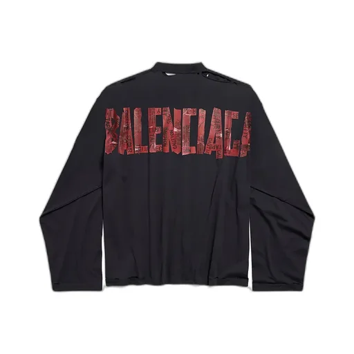 Security Tape Oversized Long Sleeve T-Shirt